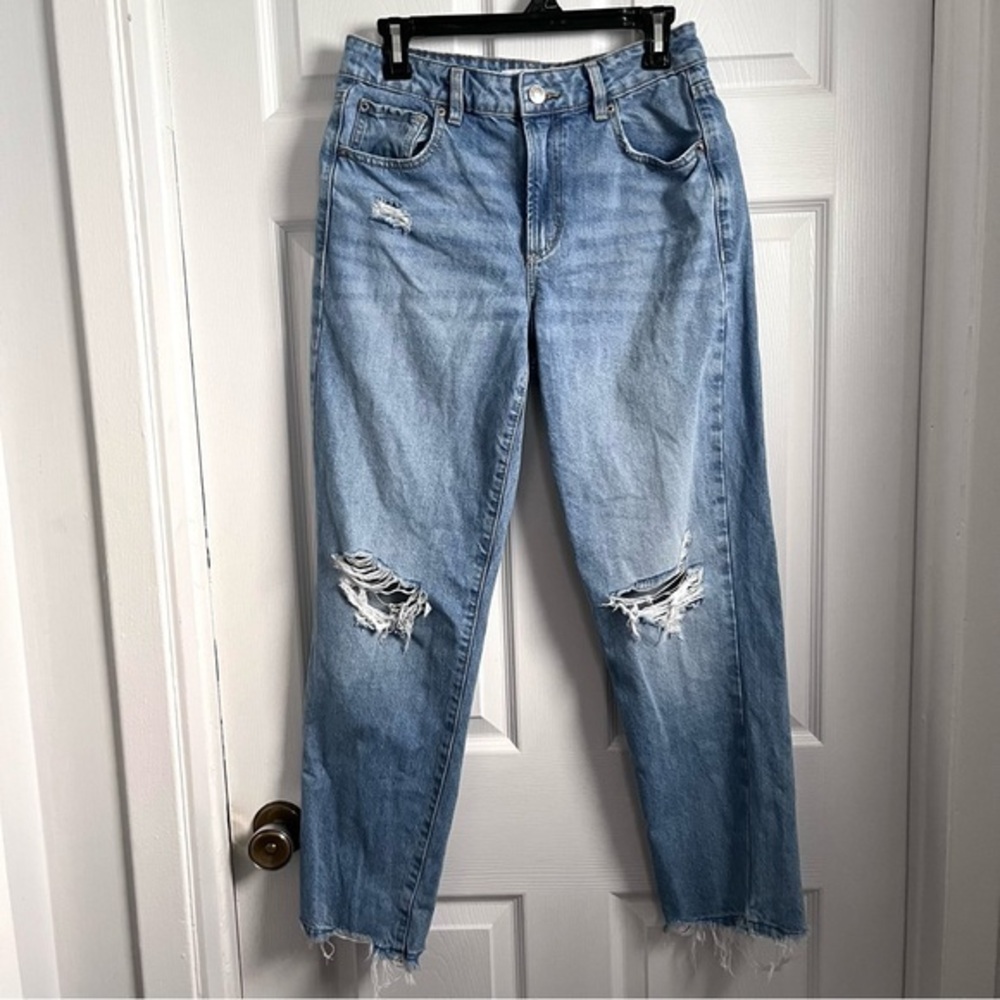 3/25$💥 Y2K Garage Mom Jeans ripped denim vintage straight Women 7 / 28 medium